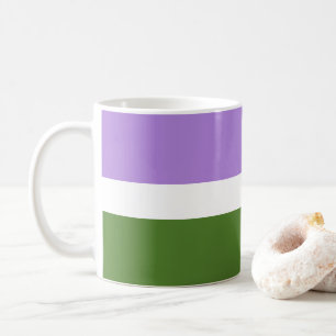 Mug Drapeau de fierté genderqueer de SlipperyJoe lavan