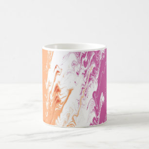Mug Drapeau de fierté lesbienne abstrait trippy ondulé