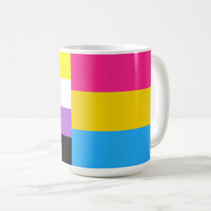 Mug Drapeau de fierté pansexuelle non binaire double