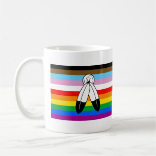 Mug Drapeau de fierté progressiste LGBTQ+ Two-Spirit