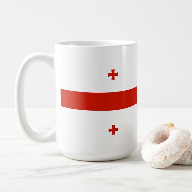 Mug Drapeau de Géorgie (Avec donut)