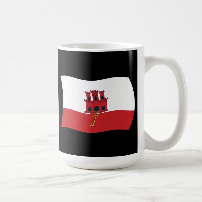 Mug Drapeau de Gibraltar (Droite)