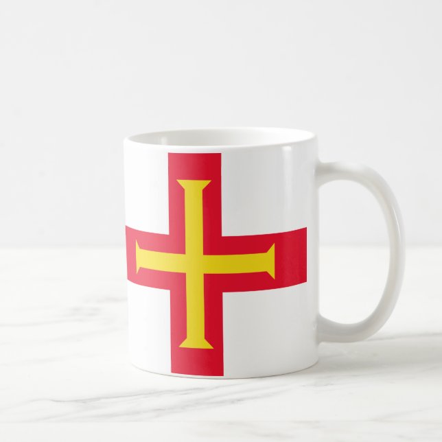 Mug Drapeau de Guernesey - Musique en céramique (Droite)