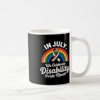 Mug Drapeau de la fierté d'invalidité Juillet Mois de