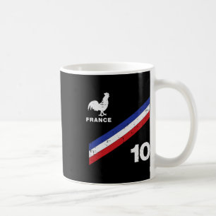 Mug Drapeau de la France Coq Numéro 10 Fan de Football