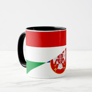 Mug drapeau de la hongrie serbie symbole moitié