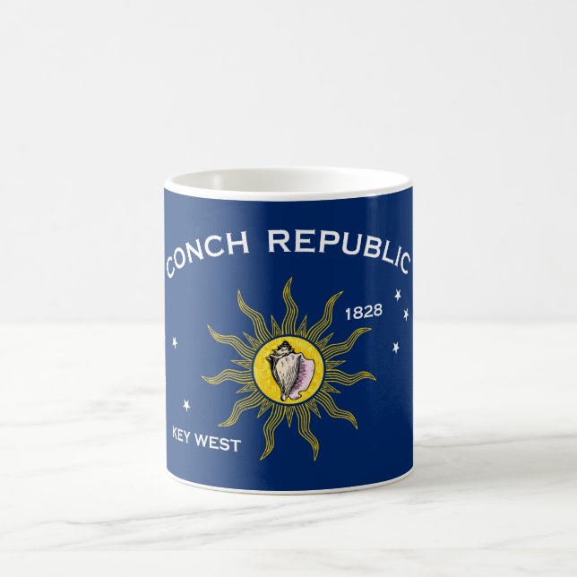 Mug Drapeau de la République de Conch, Drapeau de Key  (Centre)