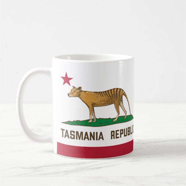 Mug Drapeau de la République de Tasmanie Thylacine Tas (Gauche)