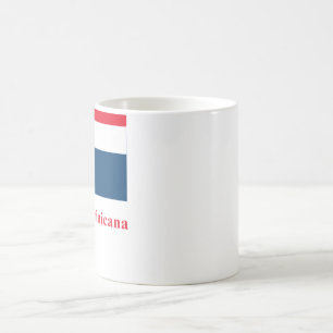 Mug Drapeau de la République Dominicaine avec le nom