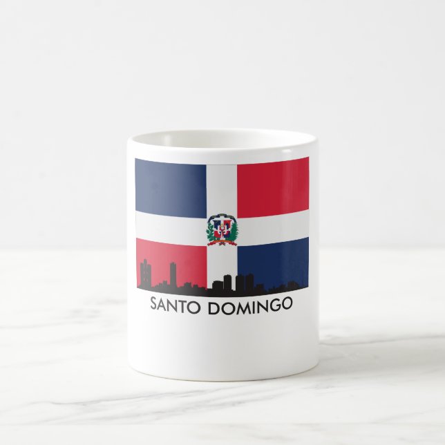 Mug Drapeau de la République Dominicaine d'horizon de (Centre)