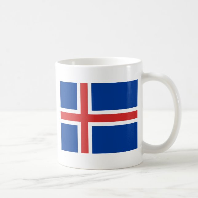 Mug Drapeau de l'Islande (Droite)