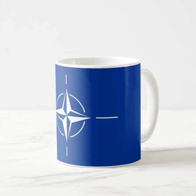 Mug drapeau de l'otan Organisation du Traité de l'Atla (Devant droit)