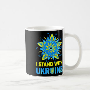Mug Drapeau de l'Ukraine avec Stand Anti-Poutine Non à