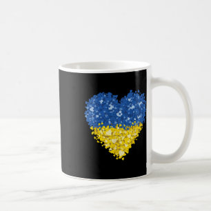 Mug Drapeau de l'Ukraine Cœur Abstrait Hommes Femmes E