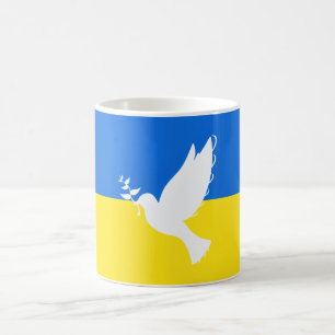 Mug Drapeau de l'Ukraine Les cafés soutiennent la colo