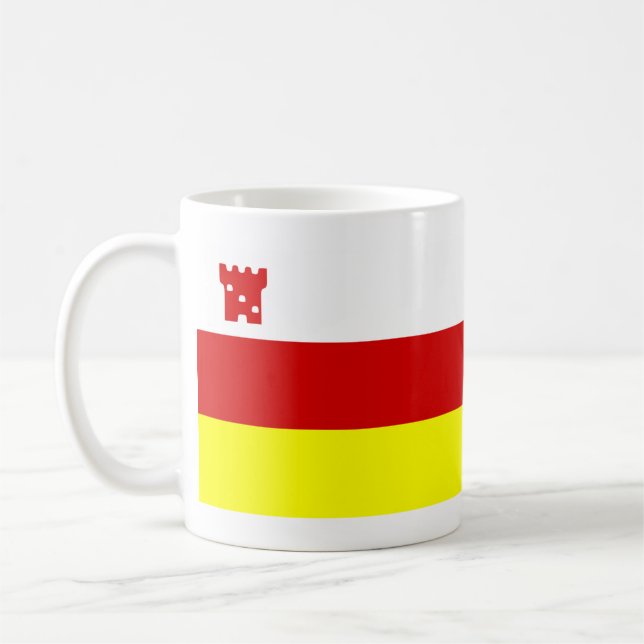 Mug Drapeau de Père Noël Barbara, Californie Coffee Mu (Gauche)