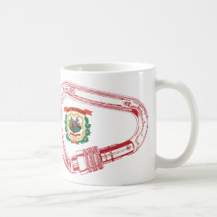 Mug Drapeau de Virginie-Occidentale Escalade carabiner