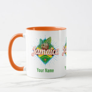 Mug Drapeau des Caraïbes de la Jamaïque vacances vinta