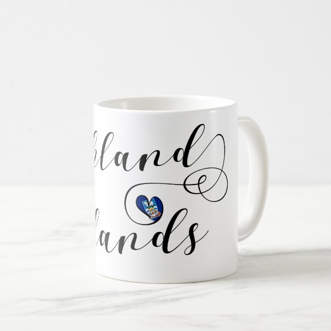 Mug Drapeau des îles Malouines du Coeur, îles Malouine (Devant droit)