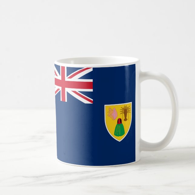 Mug Drapeau des îles Turques et Caïques Céramique Café (Droite)