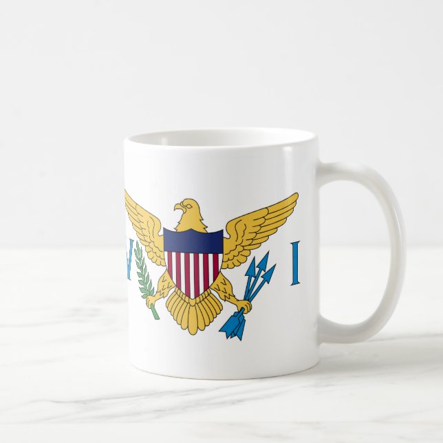 Mug Drapeau des îles Vierges américaines Céramique Caf (Droite)