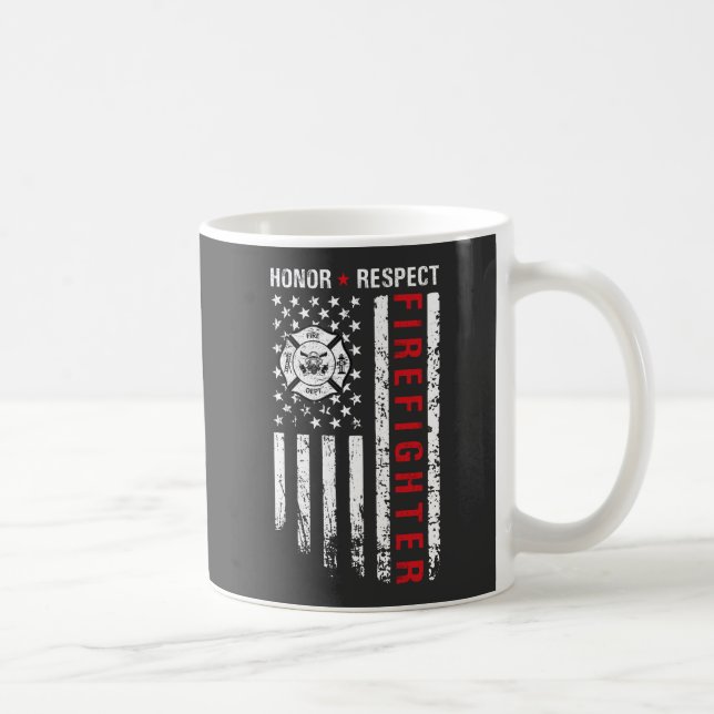 Mug Drapeau des pompiers Red Line Us (Droite)