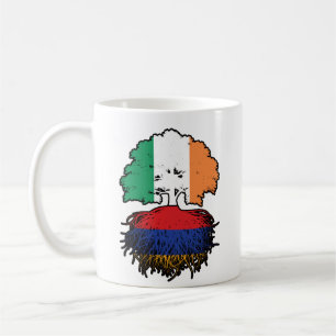 Mug Drapeau des racines d'arbres arméniennes irlandais