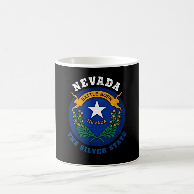 MUG DRAPEAU D'ÉTAT D'ARGENT NEVADA (Centre)