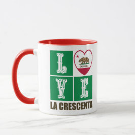 Mug Drapeau d'État de Californie Coeur La Crescenta