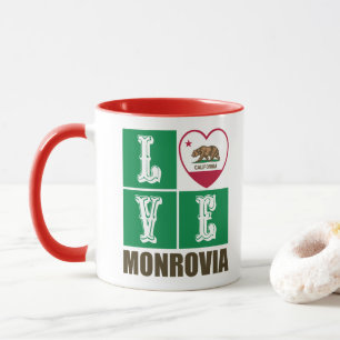 Mug Drapeau d'État de Californie Coeur Monrovia