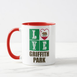 Mug Drapeau d'État de Californie Heart Griffith Park