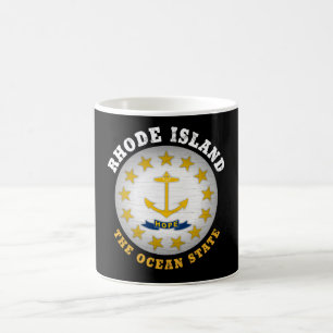 MUG DRAPEAU D'ÉTAT DE L'OCÉAN DE L'ÎLE RHODE