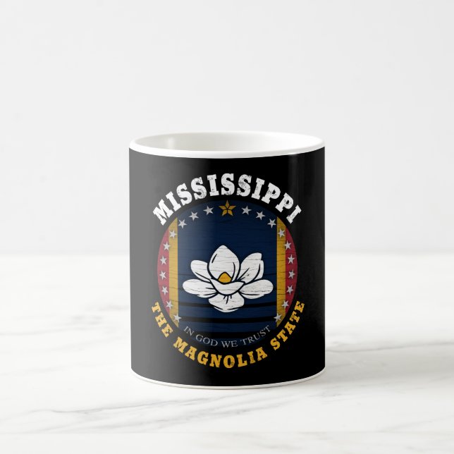 MUG DRAPEAU D'ÉTAT DE MISSISSIPPI MAGNOLIA (Centre)