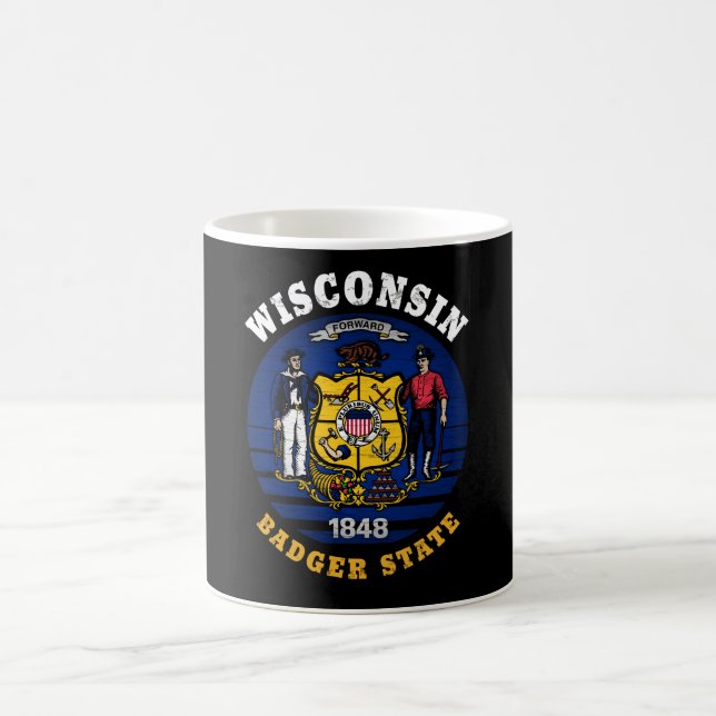 MUG DRAPEAU D'ÉTAT WISCONSIN BADGER (Centre)