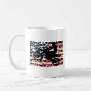 Mug Drapeau Dirt Vélo USA Drapeau T-Shirt Motocross Dr