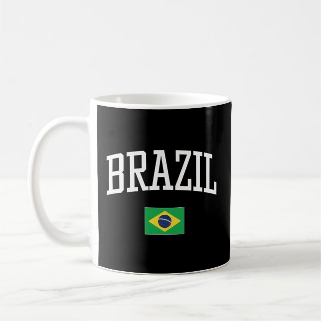 Mug Drapeau Du Brésil Aimez Votre Pays (Gauche)