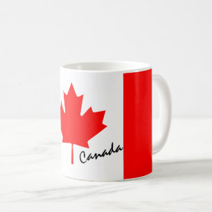 Mug Drapeau du Canada à feuille d'érable rouge vif