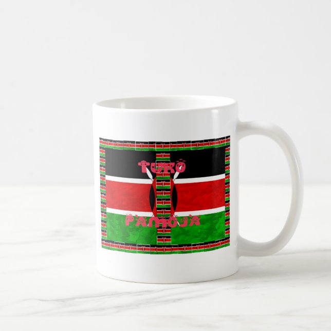 Mug Drapeau du Kenya : Tuko Pamoja - Design d'art de l (Droite)