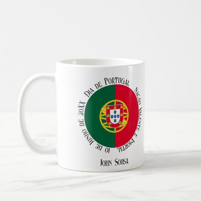 Mug Drapeau du Portugal pour jour férié au Portugal (Gauche)