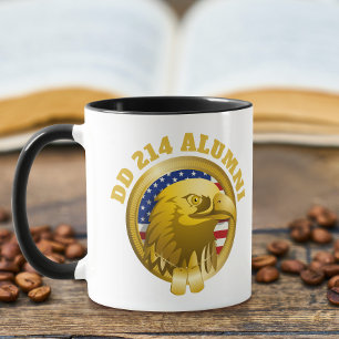 Mug Drapeau Eagle Gold Emblem USA   DD 214