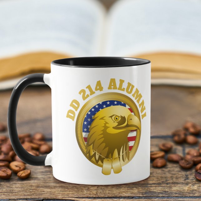 Mug Drapeau Eagle Gold Emblem USA | DD 214 (Créateur téléchargé)