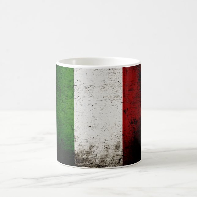 Mug Drapeau grunge noir de l'Italie (Centre)