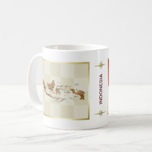 Mug Drapeau indonésien + Musique cartographique