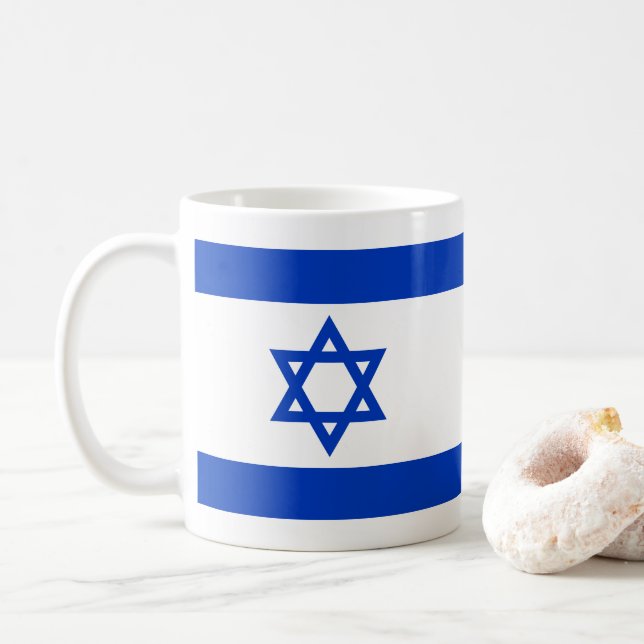 Mug Drapeau Israël - Drapeau israélien - Étoile de Dav (Avec donut)
