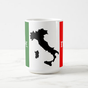 Mug Drapeau italien et conception de carte