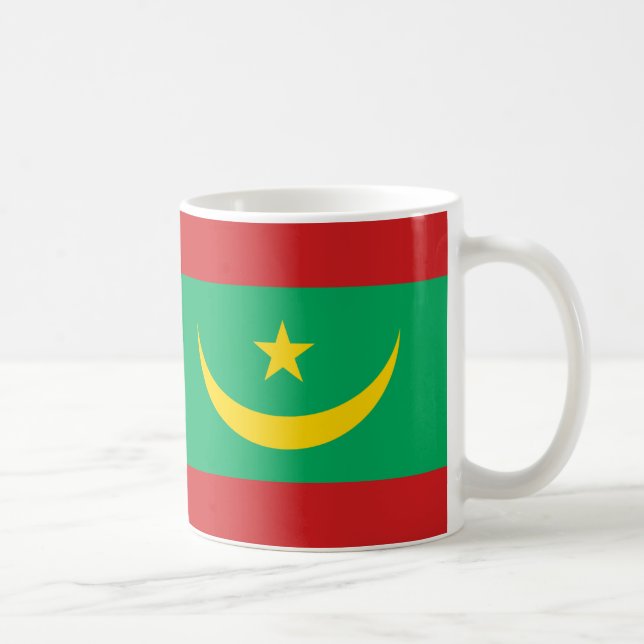 Mug Drapeau mauritanien Musique céramique (Droite)