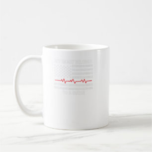 Mug Drapeau Mens J'Ai Le Coeur D'Une Infirmière Hu