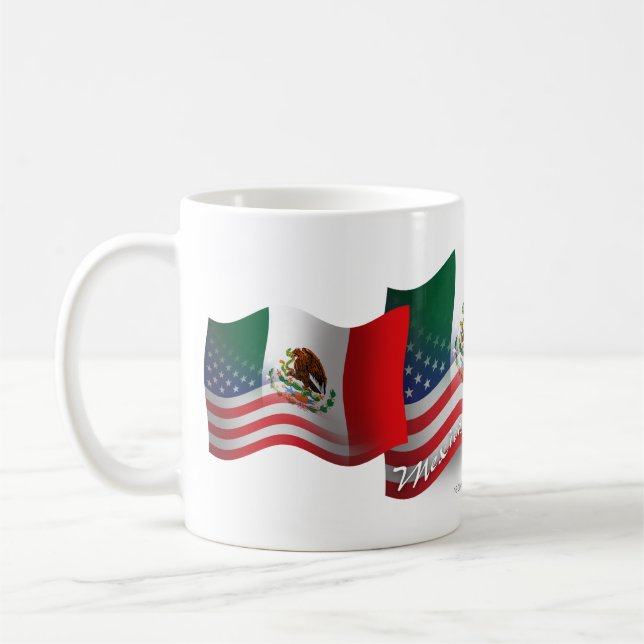 Mug Drapeau mexicain-américain (Gauche)