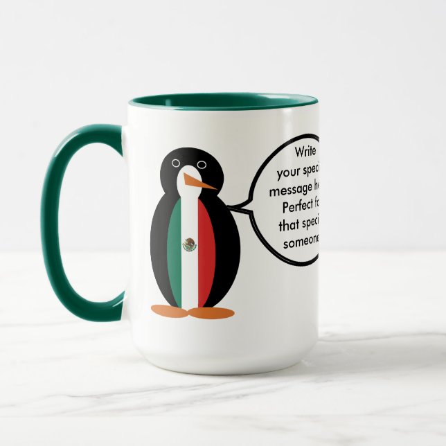 Mug Drapeau Mexicain Parlant Mme Penguin Combo (Gauche)
