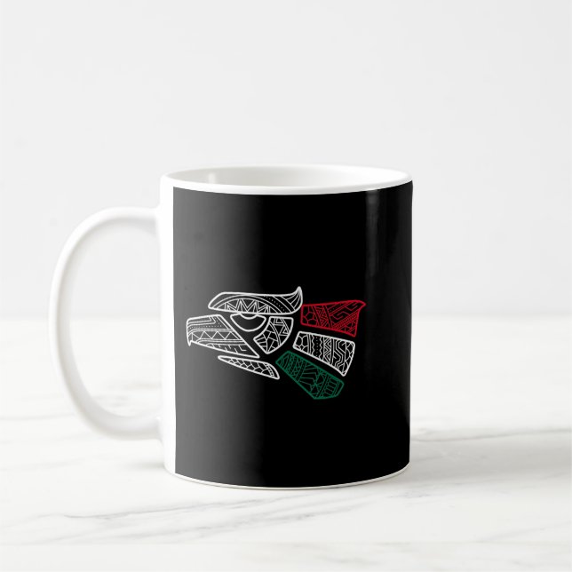Mug Drapeau Mexique Aigle Mexicaine Style Aztèque Hech (Gauche)